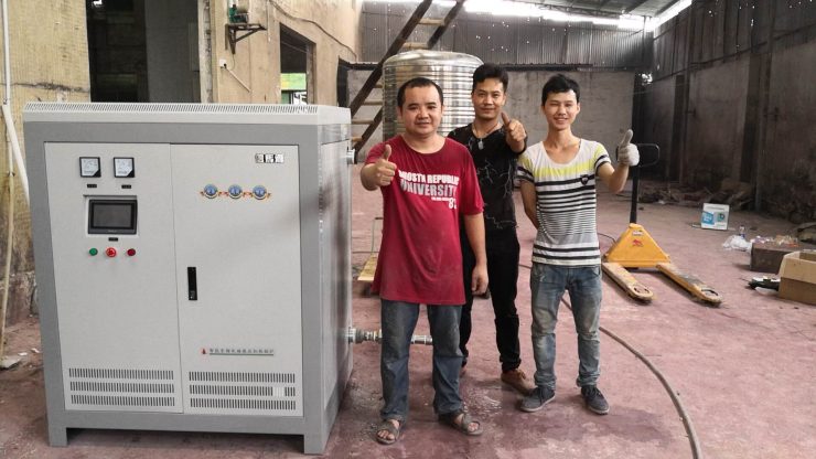 惠州某厂的热水应用-电磁热水炉160千瓦的安装案例